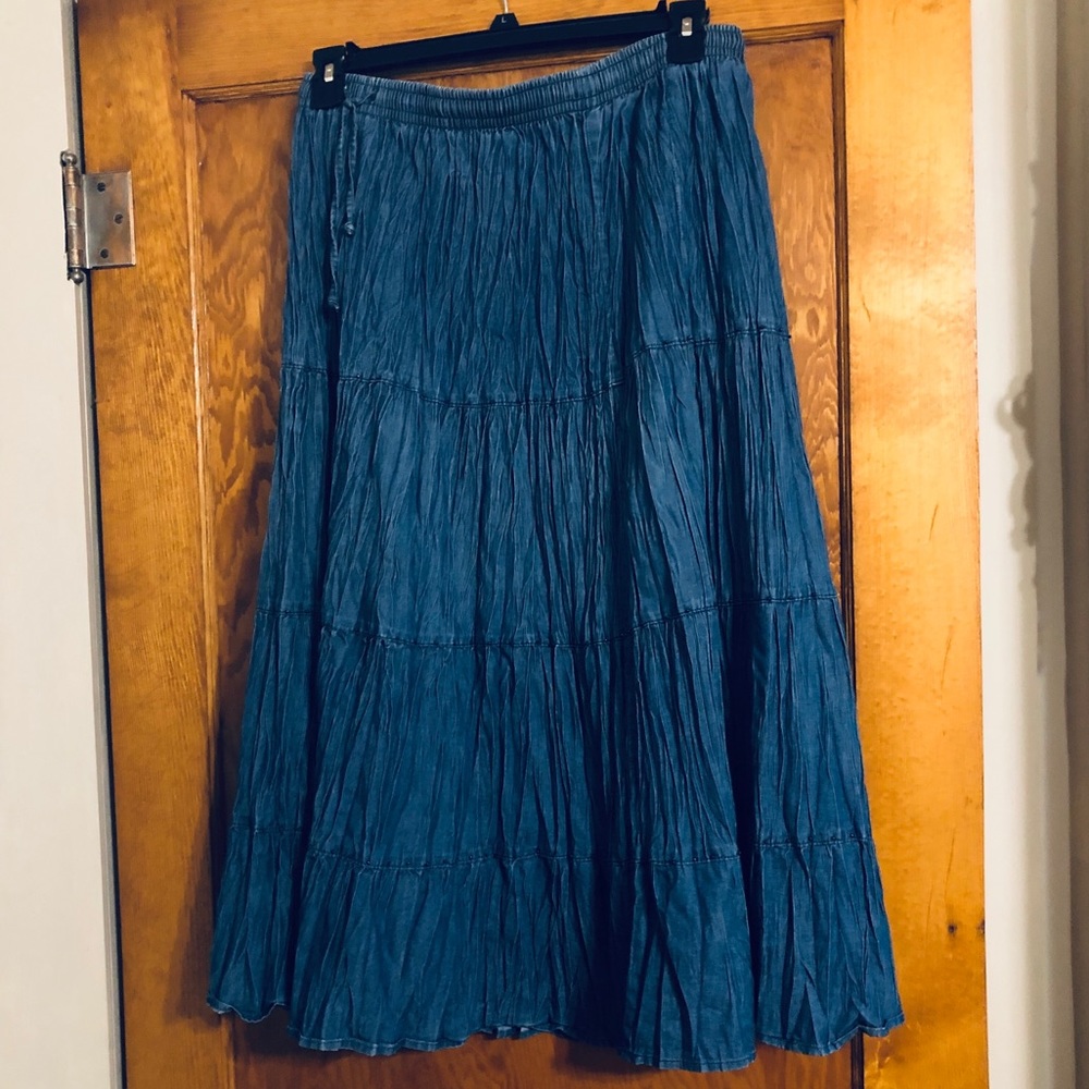 Alfred Dunner Denim prairie skirt